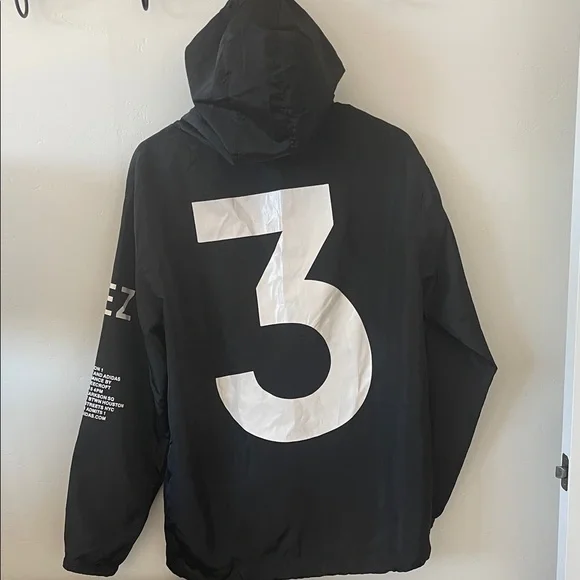 Yeezy Black Jacket with White Number Print - Picture 1 of 4